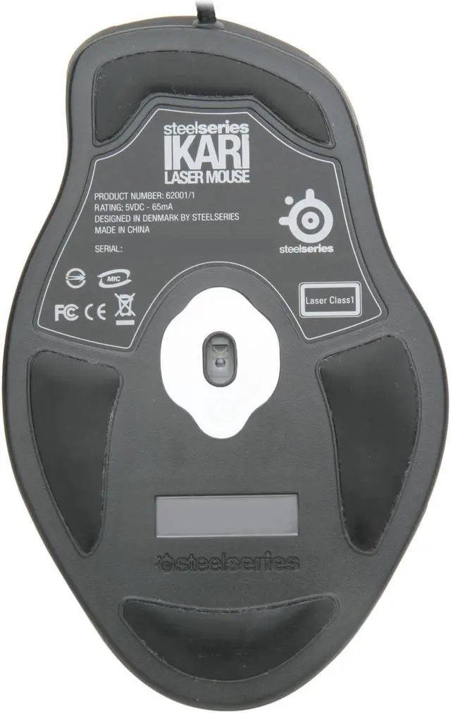 Alt view image 4 of 6 - SteelSeries Ikari Black 5 Buttons 1 x Wheel USB Wired Laser Mouse