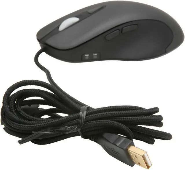 Alt view image 5 of 6 - SteelSeries Ikari Black 5 Buttons 1 x Wheel USB Wired Laser Mouse