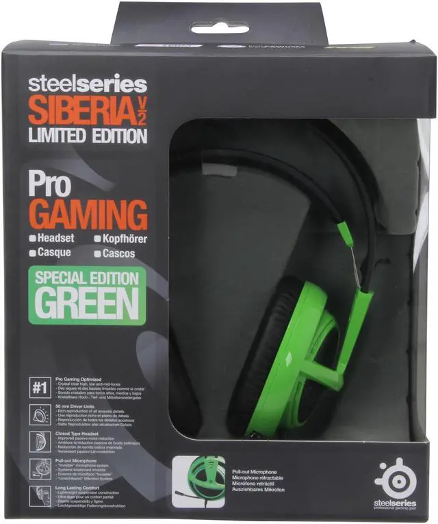 Alt view image 7 of 7 - SteelSeries Siberia V2 3.5mm Connector Circumaural Full-Size Gaming Headset - Green