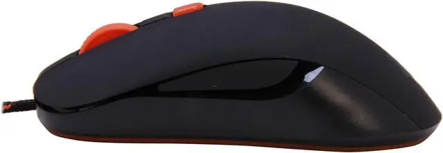 Alt view image 4 of 5 - SteelSeries Kana 62030 Black & Orange 6 Buttons 1 x Wheel USB Wired Optical Gaming Mouse