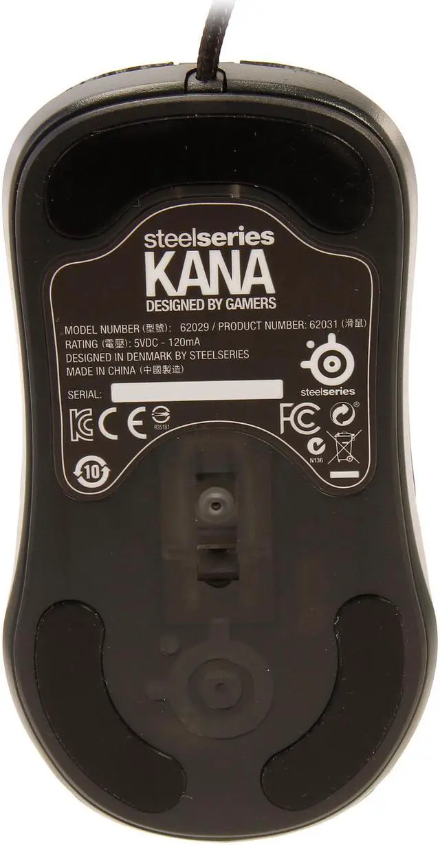Alt view image 4 of 5 - SteelSeries Kana CounterStrike GO 62031 Gray 6 Buttons 1 x Wheel USB 2.0 Wired Optical Gaming Mouse