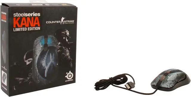 Alt view image 5 of 5 - SteelSeries Kana CounterStrike GO 62031 Gray 6 Buttons 1 x Wheel USB 2.0 Wired Optical Gaming Mouse
