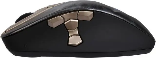 Alt view image 3 of 6 - SteelSeries World of Warcraft Wireless MMO 62220 2-Tone 11 Buttons 1 x Wheel USB RF Wireless Laser Gaming Mouse