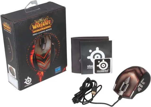 Alt view image 5 of 5 - SteelSeries World of Warcraft: Cataclysm 62100 14 Buttons 1 x Wheel Wired MMO Gaming Mouse