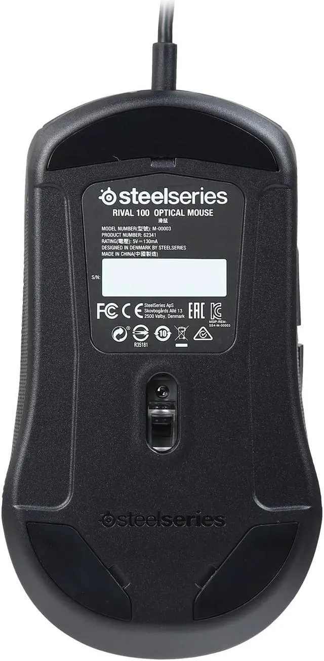 Alt view image 4 of 5 - SteelSeries Rival 100 Optical Gaming Mouse - Black