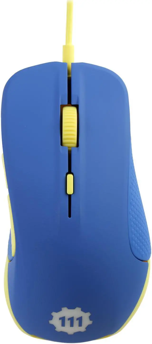 Alt view image 2 of 5 - SteelSeries Rival 300 Fallout 4 Edition 62352 Blue 6 Buttons 1 x Wheel Wired Optical Gaming Mice