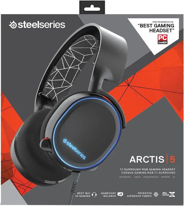 Alt view image 6 of 7 - Steelseries Arctis 5 Headset - Black