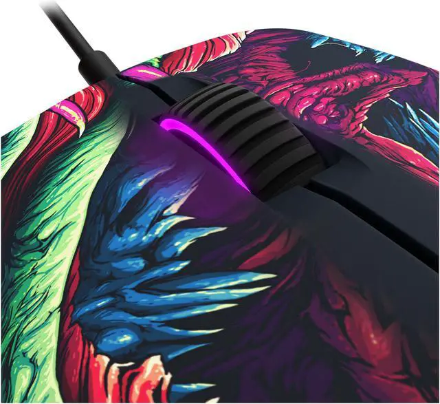 Alt view image 7 of 9 - SteelSeries Rival 300 CS: GO Hyper Beast Edition 62363 Multi color 6 Buttons 1 x Wheel USB Wired Optical Gaming Mice