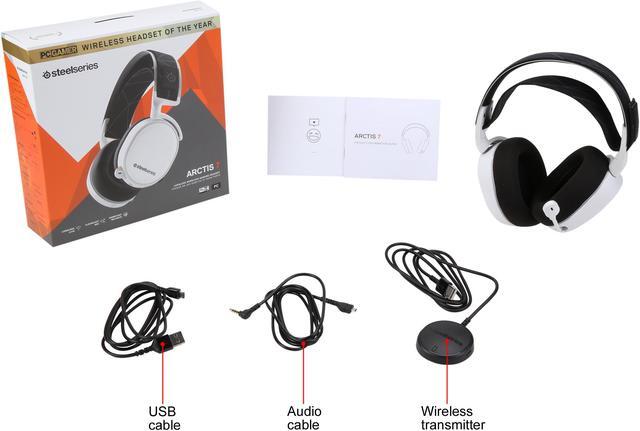 Alt view image 8 of 8 - SteelSeries ARCTIS 7 2.4 GHz Wireless Headset - White