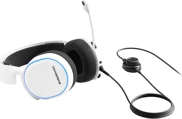 Alt view image 6 of 9 - SteelSeries ARCTIS 5 7.1 Surround RGB Gaming Headset - White (2019 Edition)