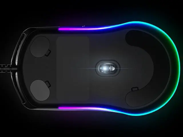 Alt view image 5 of 6 - SteelSeries Rival 3 Gaming Mouse - 8,500 CPI TrueMove Core Optical Sensor - 6 Programmable Buttons - Split Trigger Buttons - Brilliant Prism RGB Lighting, Ergonomic, Black