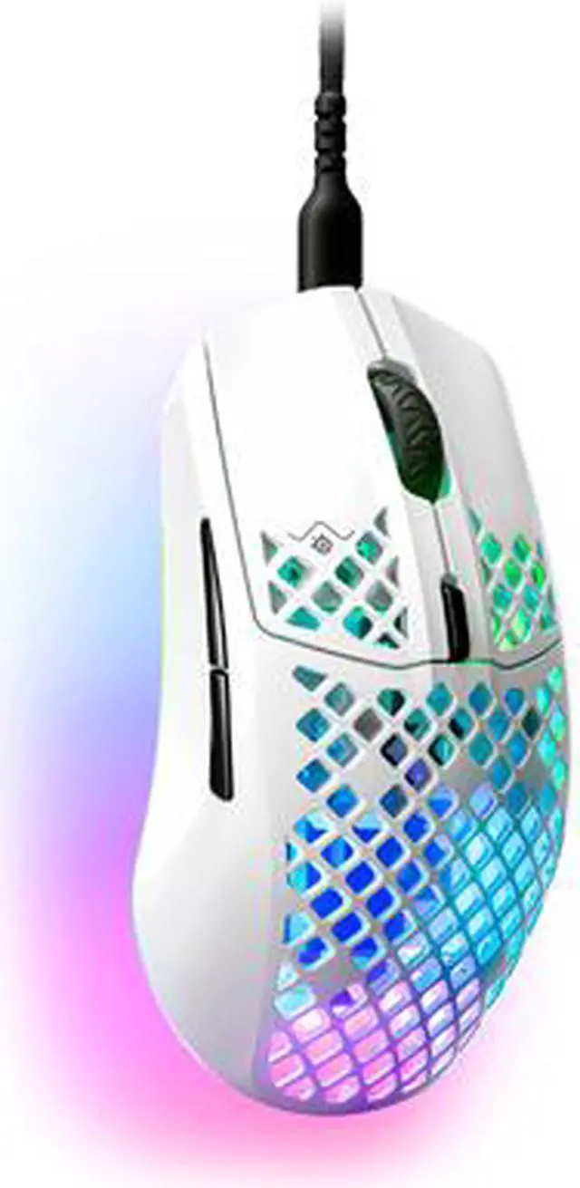 Alt view image 2 of 2 - SteelSeries AEROX 3 2022 62603 Snow 6 Buttons USB-C Wired Optical Gaming Mouse