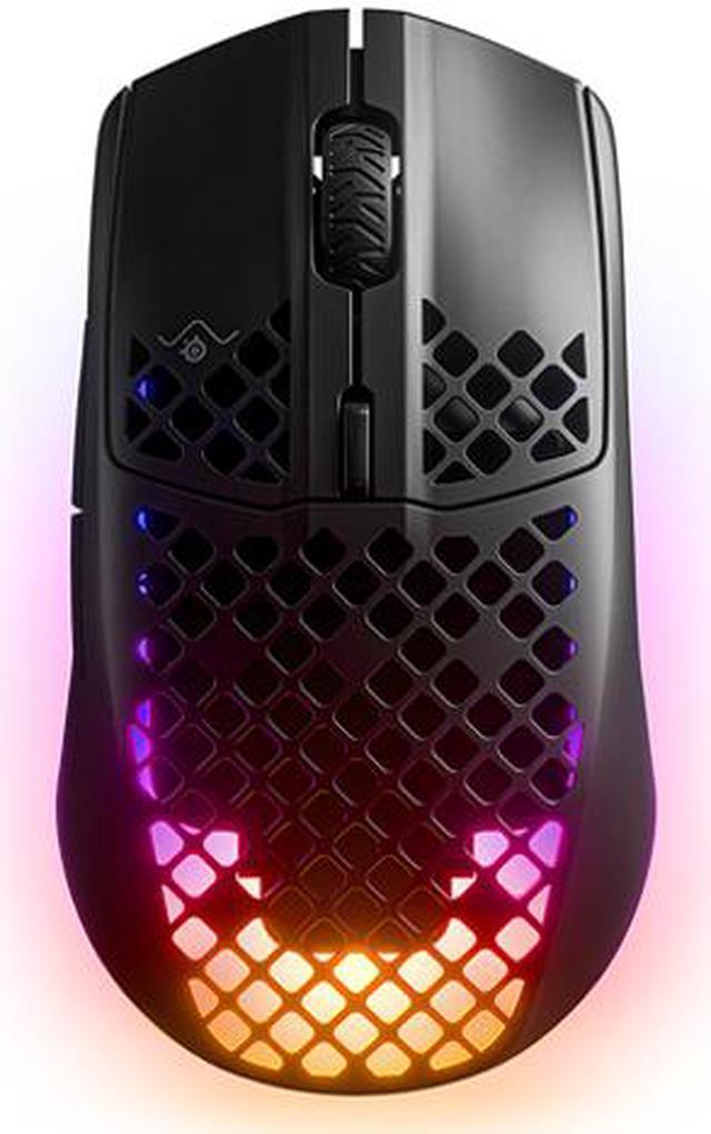 SteelSeries Aerox 3 Wireless 2022 Edition 62612 Black 6 Buttons 2.4GHz /  Bluetooth 5.0 Optical 18000 dpi Gaming Mouse