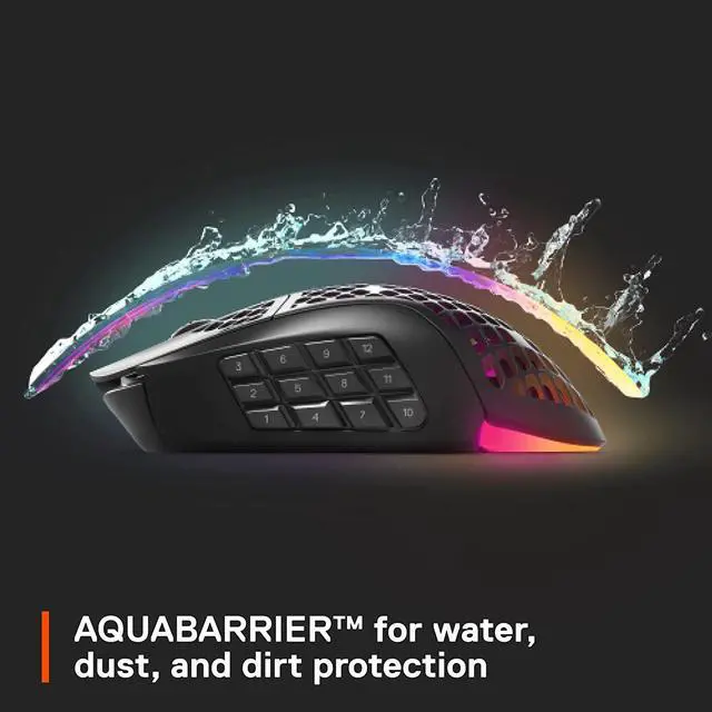 Alt view image 7 of 10 - SteelSeries Aerox 9 Wireless – Ultra-Lightweight Wireless Gaming Mouse – 18000 CPI – TrueMove Air Optical Sensor - Water Resistant– 180 Hour Battery – 18 Programmable Buttons