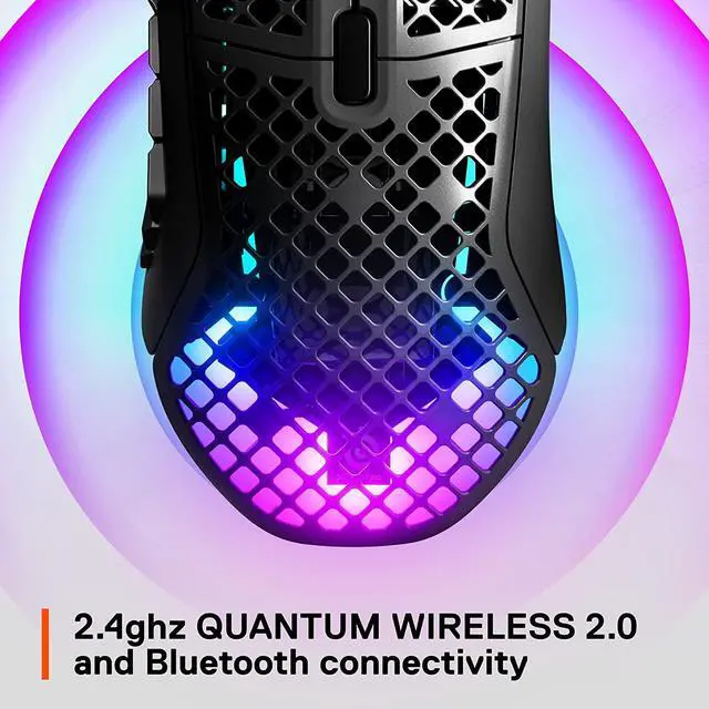 Alt view image 5 of 10 - SteelSeries Aerox 9 Wireless – Ultra-Lightweight Wireless Gaming Mouse – 18000 CPI – TrueMove Air Optical Sensor - Water Resistant– 180 Hour Battery – 18 Programmable Buttons