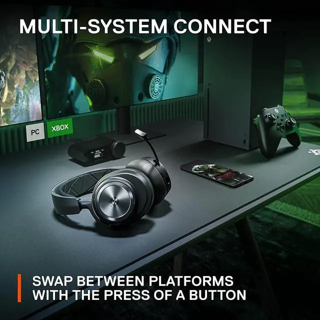 Alt view image 8 of 11 - SteelSeries Arctis Nova Pro Wireless Multiplatform High-Fidelity Gaming Audio with Active Noise Cancellation - Black