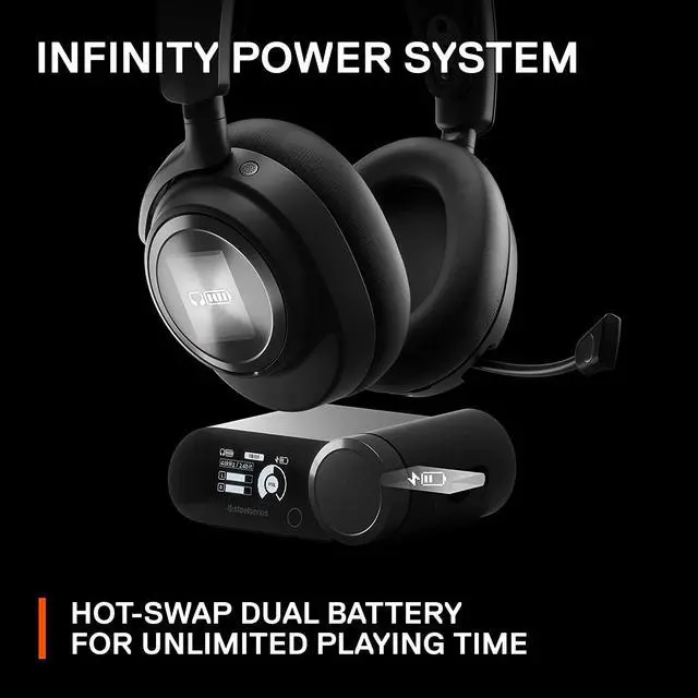 Alt view image 6 of 11 - SteelSeries Arctis Nova Pro Wireless Multiplatform High-Fidelity Gaming Audio with Active Noise Cancellation - Black