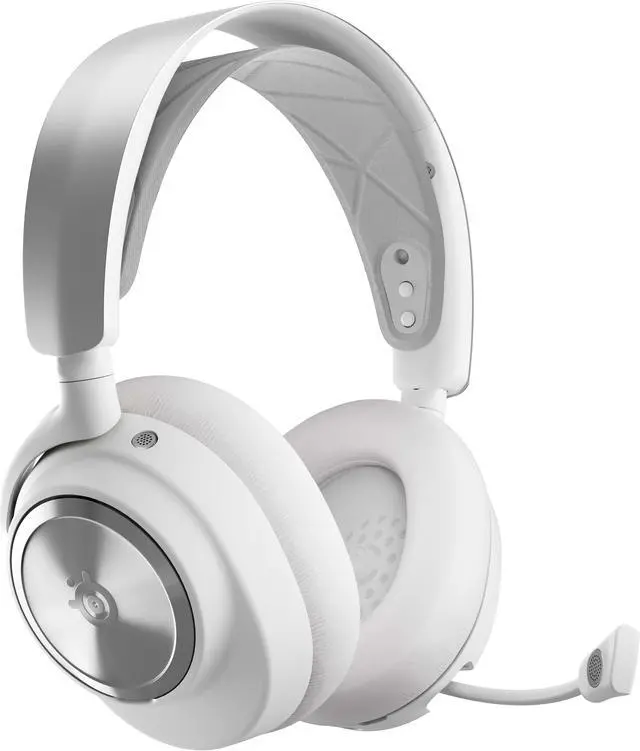Alt view image 2 of 17 - SteelSeries Arctis Nova Pro Wireless Multi-System Gaming Headset - Premium Hi-Fi Drivers - Active Noise Cancellation - Infinity Power System - PC, PS5/PS4, Switch, Mobile, White