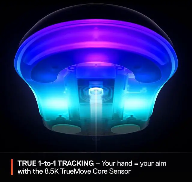Alt view image 5 of 8 - SteelSeries Rival 3 Gen 2 Gaming Mouse — 8500 DPI TrueMove Core Optical Sensor, 60 Million Click Durability, Low Latency, 77g Lightweight, 100% PTFE Feet, RGB — White