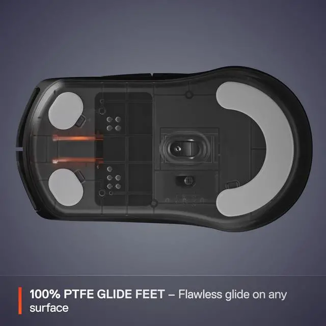 Alt view image 5 of 6 - SteelSeries Rival 3 Wireless Gen 2 Gaming Mouse — 2.4GHz and Bluetooth, 18000 DPI TrueMove Air Optical Sensor, 60 Million Click Durability, Light-Weight, 100% PTFE Feet — Black