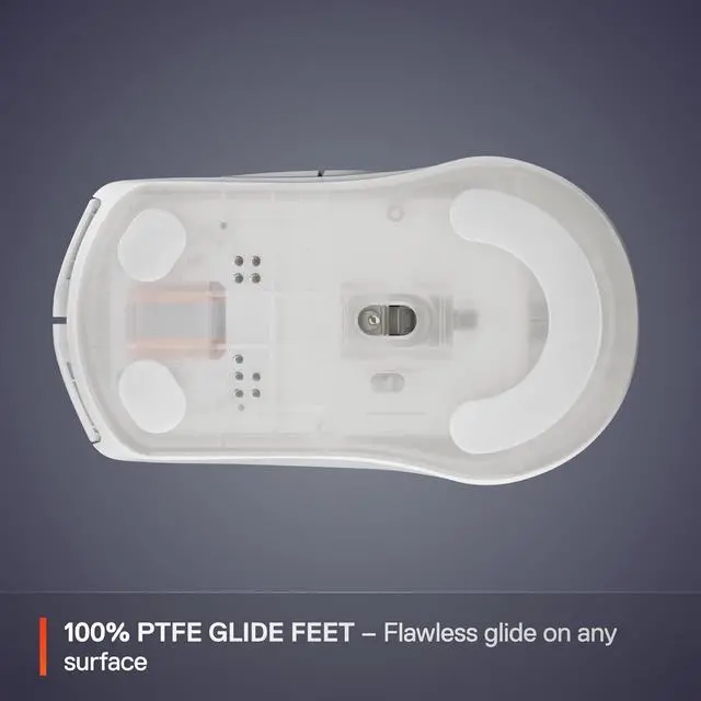 Alt view image 5 of 6 - SteelSeries Rival 3 Wireless Gen 2 Gaming Mouse — 2.4GHz and Bluetooth, 18000 DPI TrueMove Air Optical Sensor, 60 Million Click Durability, Light-Weight, 100% PTFE Feet — White