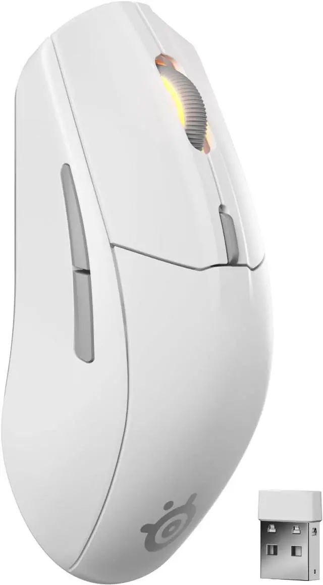 Main image of SteelSeries Rival 3 Wireless Gen 2 Gaming Mouse — 2.4GHz and Bluetooth, 18000 DPI TrueMove Air Optical Sensor, 60 Million Click Durability, Light-Weight, 100% PTFE Feet — White
