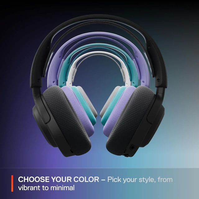 Alt view image 9 of 9 - SteelSeries Arctis Nova 3X Wireless Multi-Platform Gaming Headset - Mobile App Control, 40 HR Battery, Neodymium Magnetic Drivers, 2.4GHz/Bluetooth, Xbox, PS5, PC, Switch, Mobile - Aqua