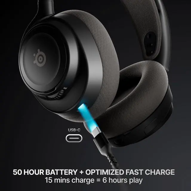 Alt view image 5 of 9 - SteelSeries Arctis Nova 7 Wireless Gen 2 Gaming Headset - Real-Time App Control, 50+ HR Play, Neodymium Drivers, Mix 2.4GHz/Bluetooth, PC, PS5, PS4, Switch 1/2, Mobile - Black