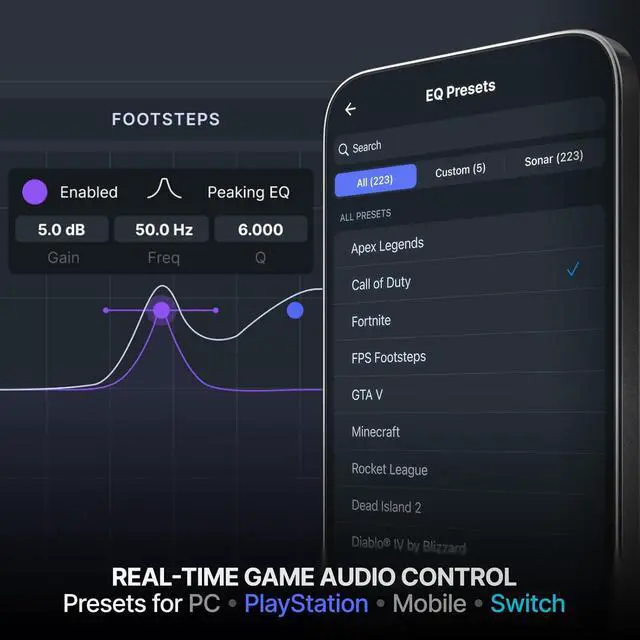 Alt view image 7 of 9 - SteelSeries Arctis Nova 7 Wireless Gen 2 Gaming Headset - Real-Time App Control, 50+ HR Play, Neodymium Drivers, Mix 2.4GHz/Bluetooth, PC, PS5, PS4, Switch 1/2, Mobile - White