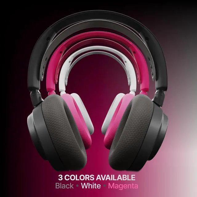 Alt view image 9 of 9 - SteelSeries Arctis Nova 7 Wireless Gen 2 Gaming Headset - Real-Time App Control, 50+ HR Play, Neodymium Drivers, Mix 2.4GHz/Bluetooth, PC, PS5, PS4, Switch 1/2, Mobile - Magenta