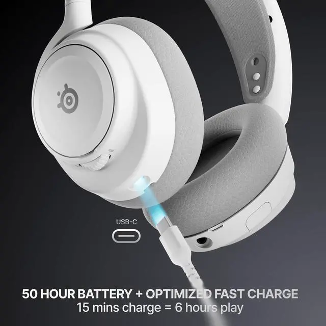 Alt view image 5 of 9 - SteelSeries Arctis Nova 7P Wireless Gen 2 Gaming Headset - Real-Time App Control, 50+ HR Play, Neodymium Magnetic Drivers, Mix 2.4GHz/Bluetooth, PS5, PS4, PC, Switch 1/2, Mobile - White