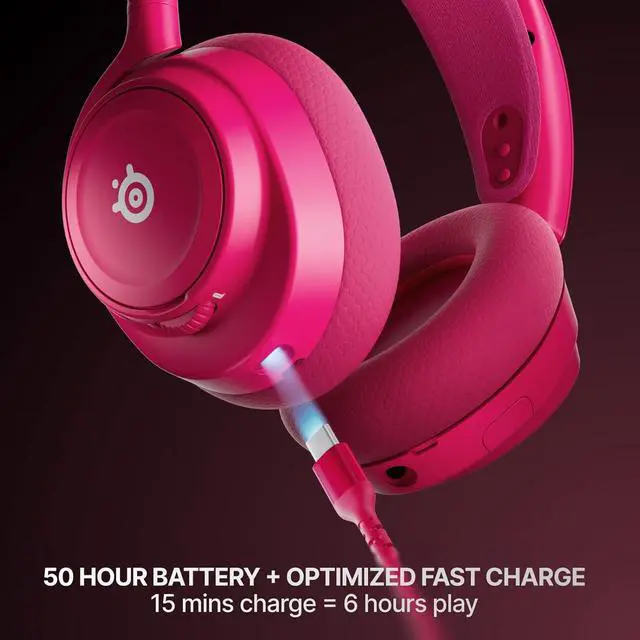 Alt view image 5 of 9 - SteelSeries Arctis Nova 7X Wireless Gen 2 Gaming Headset - Real-Time App Control, 50+ HR Play, Neodymium Drivers, Mix 2.4GHz/Bluetooth, Xbox, PC, PS5/PS4, Switch 1/2, Mobile - Magenta