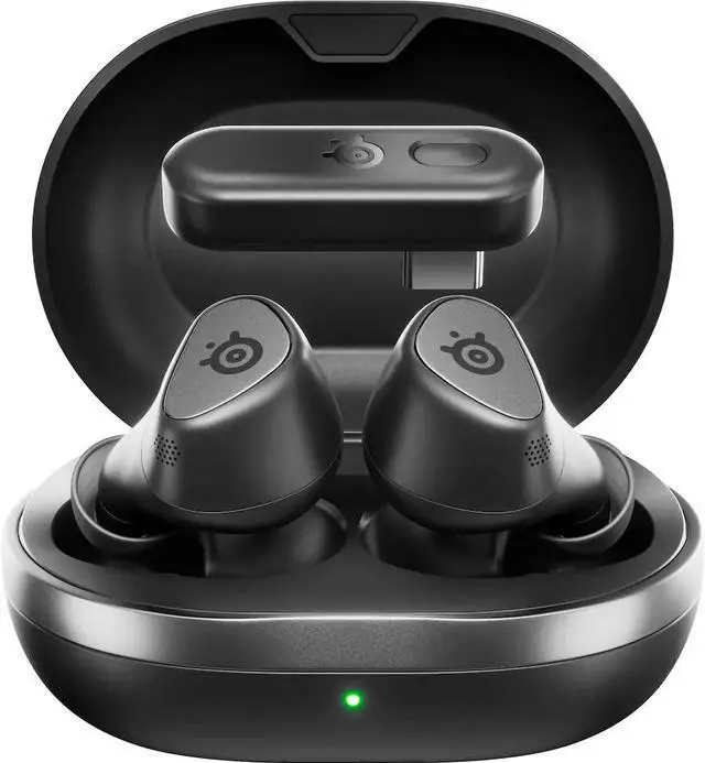 Main image of SteelSeries Arctis GameBuds Gaming Earset - Stereo - True Wireless - Bluetooth/RF - 20 Hz to 20 kHz - Earbud - Binaural - In-ear - Noise Canceling - Black