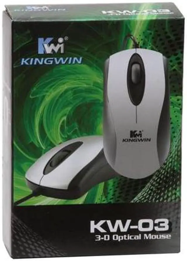 Alt view image 7 of 7 - KINGWIN KW-03 Silver/Black 3 Buttons 1 x Wheel USB Wired Optical Mouse