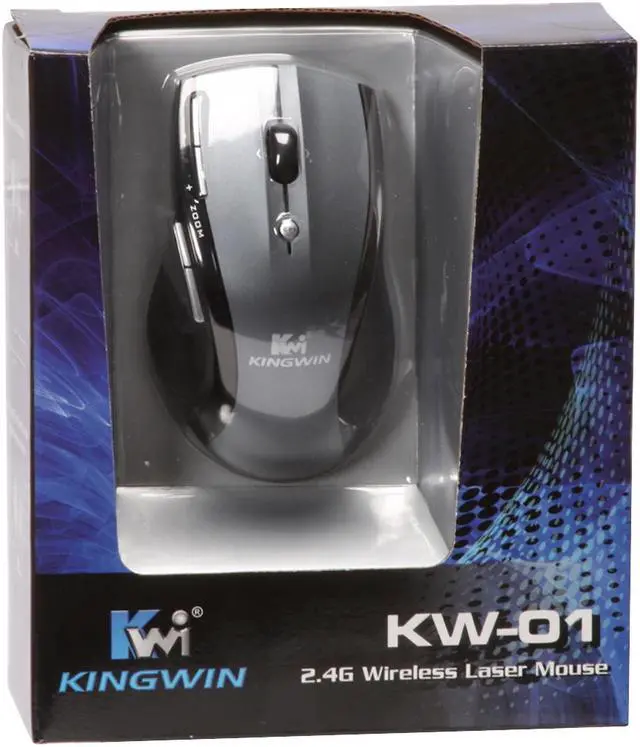 Alt view image 10 of 10 - KINGWIN KW-01 Gray 8 Buttons 1 x Wheel 2.4G RF Wireless Laser Mouse