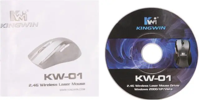 Alt view image 9 of 10 - KINGWIN KW-01 Gray 8 Buttons 1 x Wheel 2.4G RF Wireless Laser Mouse