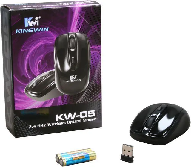 Alt view image 5 of 5 - KINGWIN KW-05 Black 1 x Wheel USB RF Wireless Optical Mouse