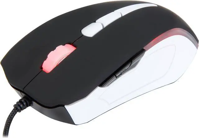 Main image of Tt eSPORTS BLACK Element COMBAT WHITE MO-BLE001DTG01 Black/White 9 Buttons 1 x Wheel USB Wired Laser Gaming Mouse