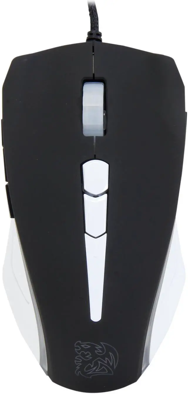 Alt view image 3 of 6 - Tt eSPORTS BLACK Element COMBAT WHITE MO-BLE001DTG01 Black/White 9 Buttons 1 x Wheel USB Wired Laser Gaming Mouse