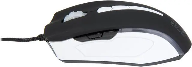 Alt view image 4 of 6 - Tt eSPORTS BLACK Element COMBAT WHITE MO-BLE001DTG01 Black/White 9 Buttons 1 x Wheel USB Wired Laser Gaming Mouse