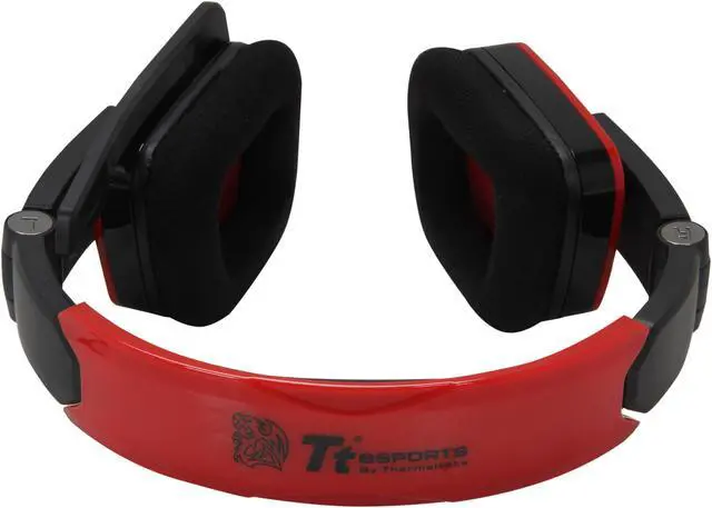 Alt view image 4 of 8 - Tt eSPORTS SHOCK 3.5mm x2 Connector Headset - Blasting Red