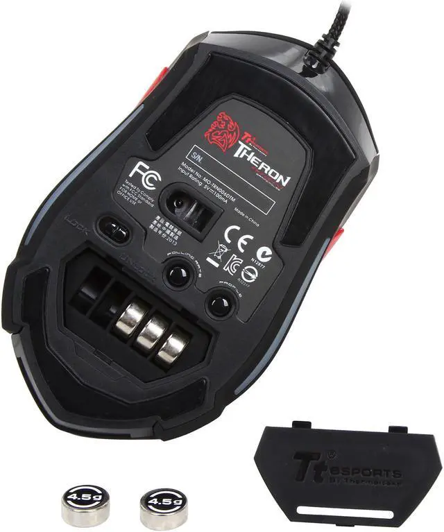 Alt view image 4 of 5 - Tt eSPORTS THERON Infrared MO-TRN006DTM Black 8 Buttons 1 x Wheel USB Wired Optical Gaming Mouse