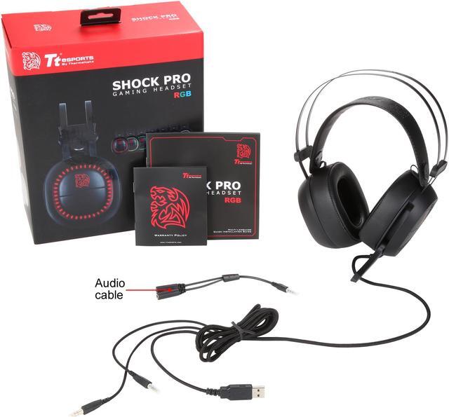 Alt view image 9 of 8 - Thermaltake Tt eSports Shock Pro RGB Analog Stereo Gaming Headset for PC / PS4 / Xbox / Nintendo Switch / iPhone / iPad / iPod / Android Mobile Devices