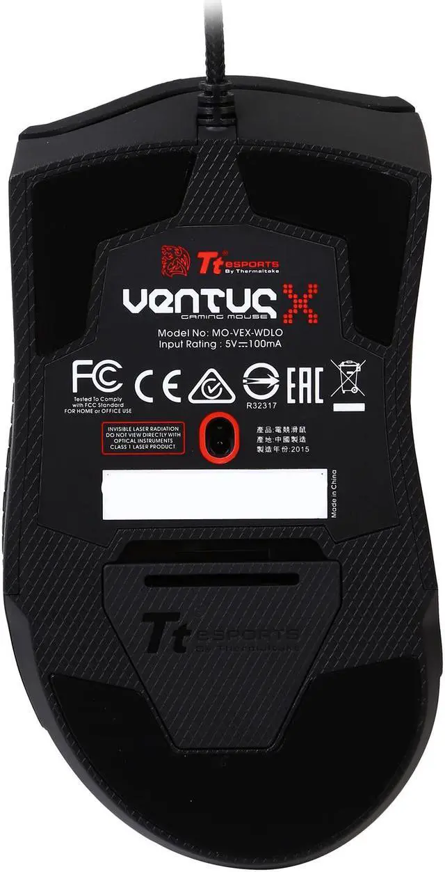 Alt view image 5 of 6 - Tt eSPORTS Ventus X MO-VEX-WDLOBK-01 Laser Black 6 Buttons 1 x Wheel USB Wired Laser 5700 dpi Gaming Mouse