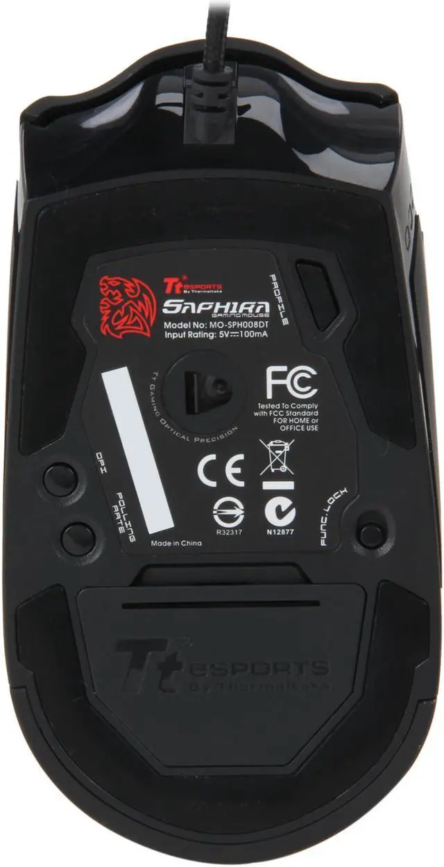 Alt view image 6 of 9 - Tt eSPORTS SAPHIRA MO-SPH008DT Black 1 x Wheel USB Wired Optical Gaming Mouse