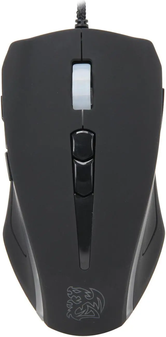 Alt view image 2 of 7 - Tt eSPORTS BLACK Element Cyclone MO-BLE001DTF 9 Buttons 1 x Wheel USB Wired Laser Mouse