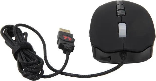 Alt view image 5 of 7 - Tt eSPORTS BLACK Element Cyclone MO-BLE001DTF 9 Buttons 1 x Wheel USB Wired Laser Mouse