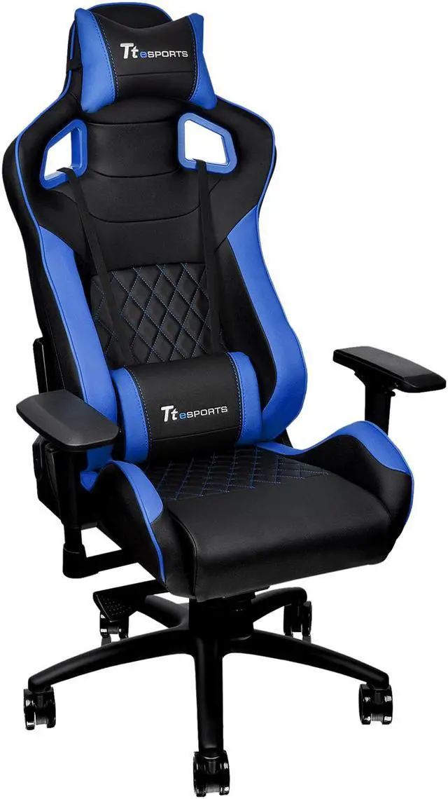 Alt view image 2 of 16 - Tt eSPORTS GTF 100 (GC-GTF-BLMFDL-01) GTF 100 Gaming Chair Black & Blue