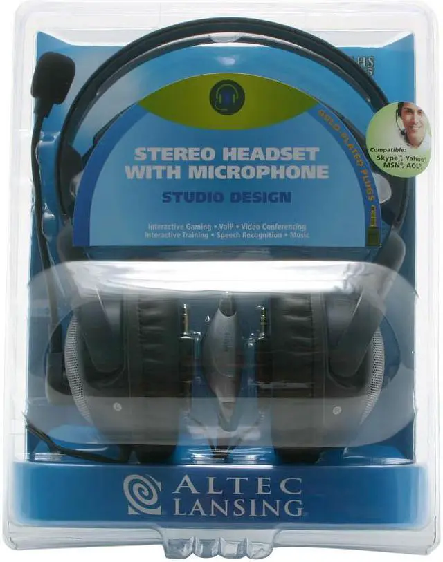 Alt view image 2 of 2 - ALTEC LANSING AHS515 3.5mm Connector Circumaural Stereo Headset with Microphone