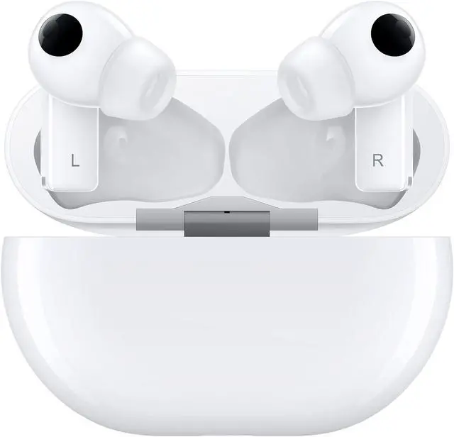 Alt view image 4 of 12 - HUAWEI FreeBuds Pro, True Wireless Stereo, Intelligent Noise Cancellation, Dual Device, Ceramic White (Canada Warranty)